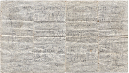 ENGLAND P.349a T11.2 1914 HM Treasury Bradbury £1 GF