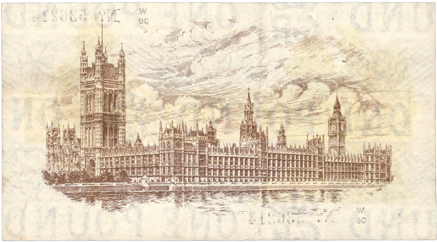 ENGLAND P.357 T24.2 1919 HM Treasury Fisher £1 EF