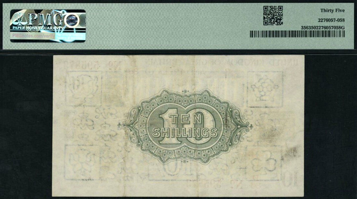 ENGLAND P.356 T26 1919 HM Treasury Fisher First series 10s Choice VF 35