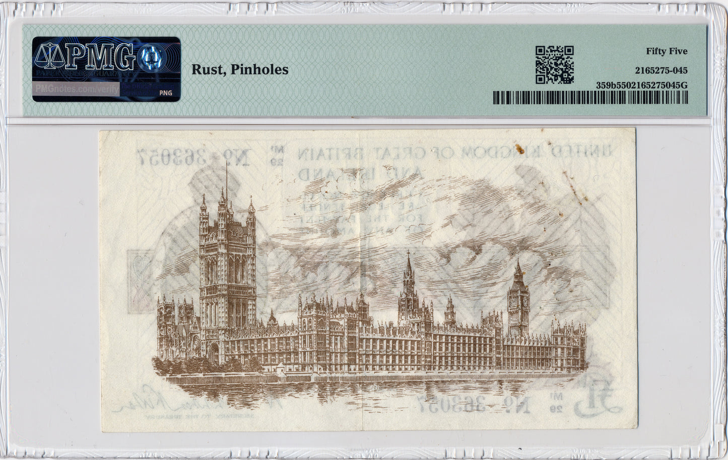 ENGLAND P.359b T32.4 1923 HM Treasury Fisher £1 M(1)29 AUNC 55