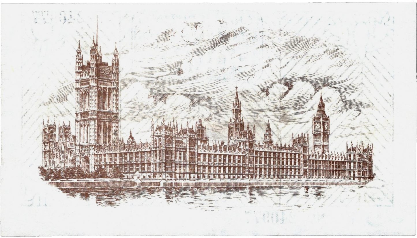 ENGLAND P.361a T34.2 1927 HM Treasury Fisher £1 EF U/1