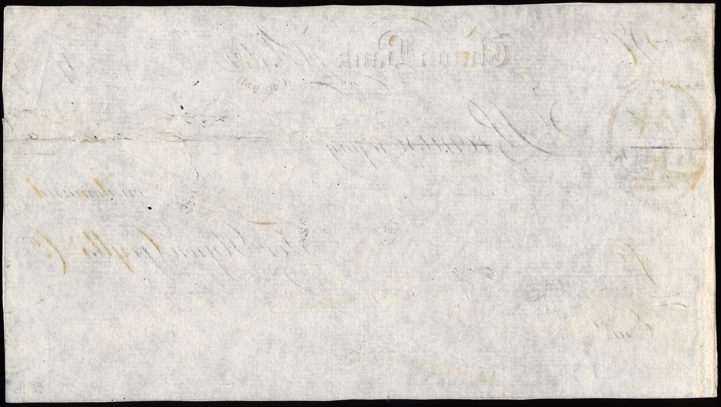 Union Bank Cornwall Helston 17-- proof promissory note Outing 922