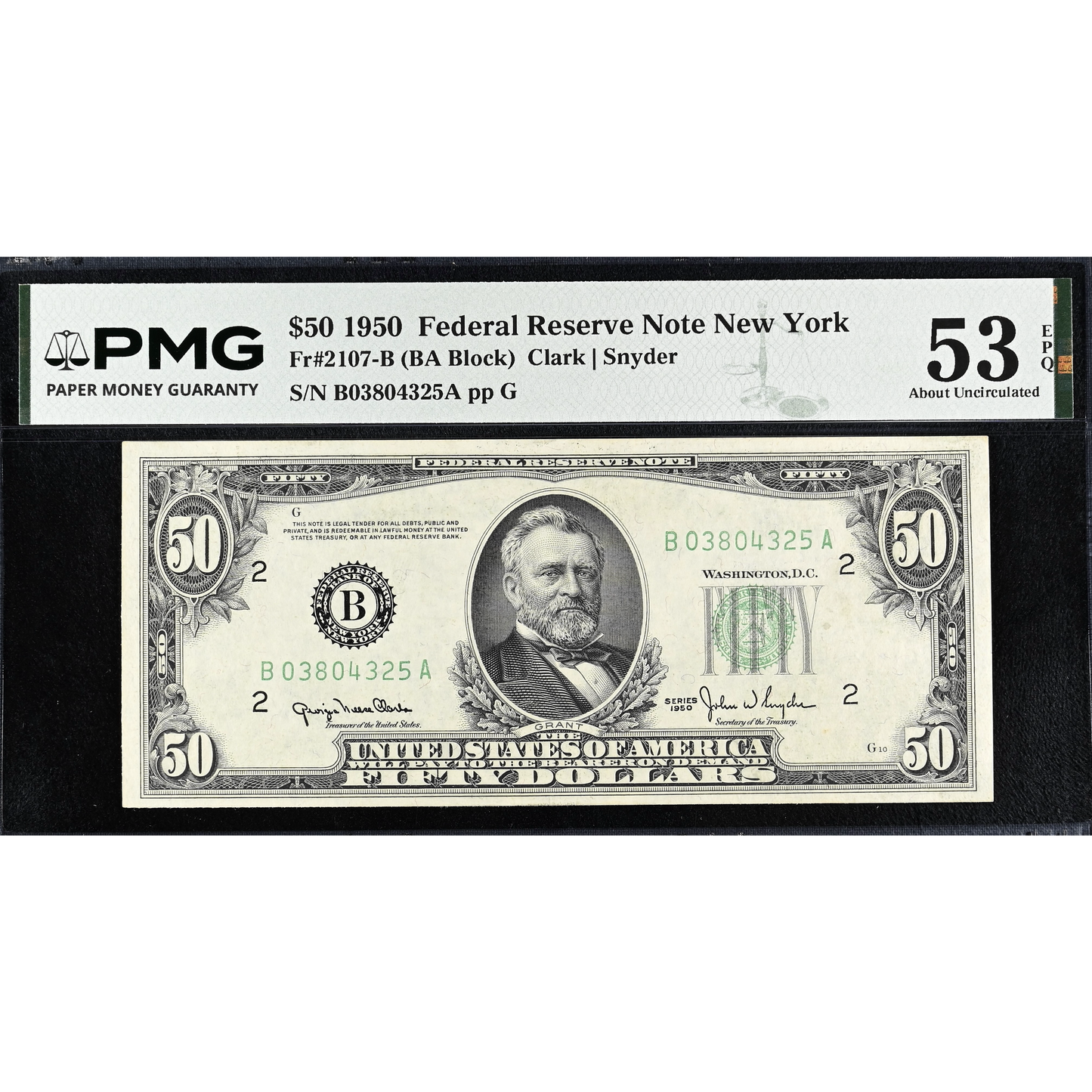USA P.441b 1950 Silver Certificate $50 AUNC 53 EPQ