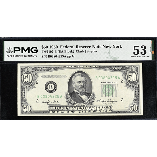 USA P.441b 1950 Silver Certificate $50 AUNC 53 EPQ