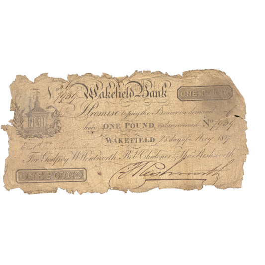 Wakefield Bank 1817 £1 banknote G Outing 2243a (variation)
