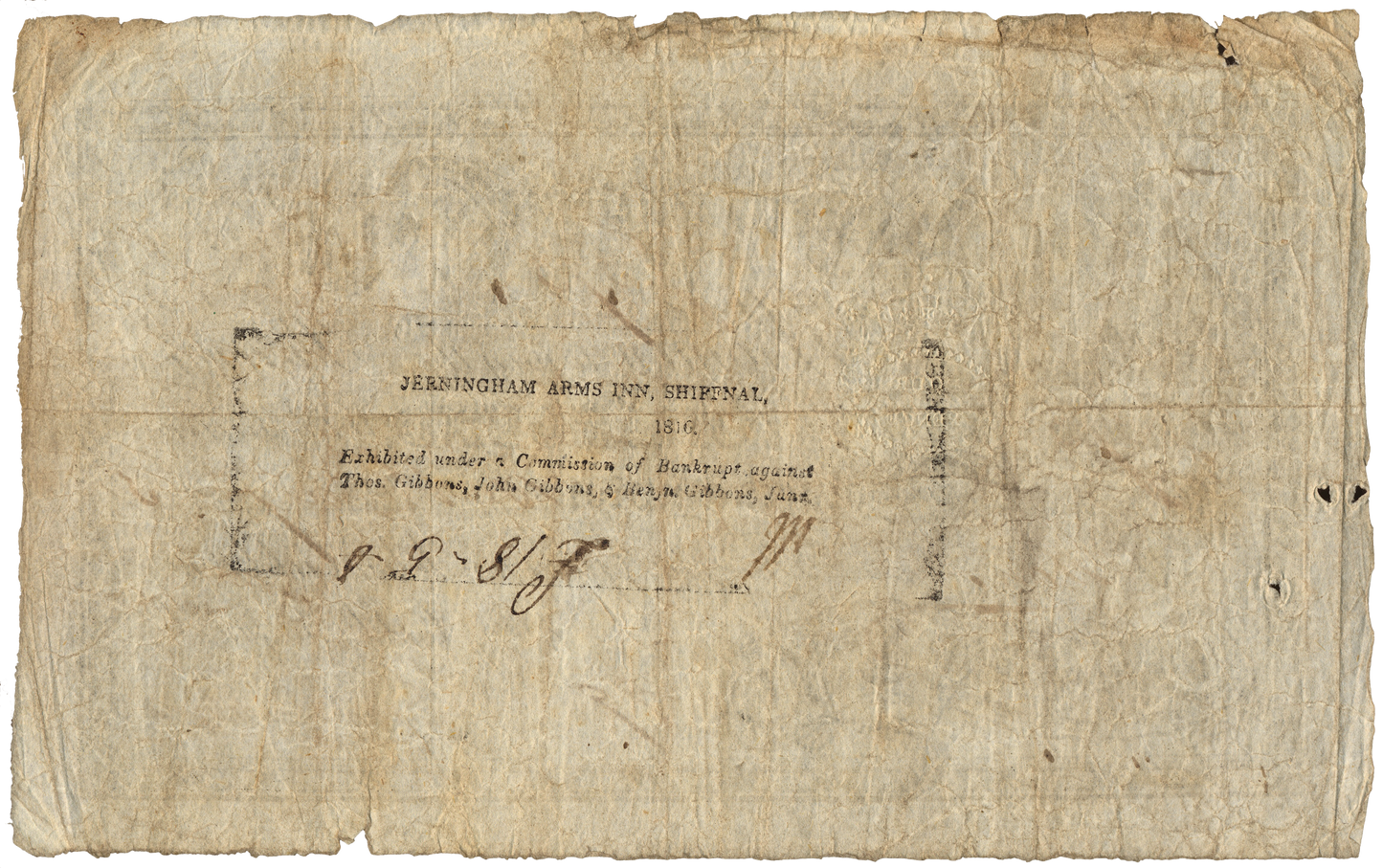 Wolverhampton Old Bank 1815 £1 banknote Outing 2392e