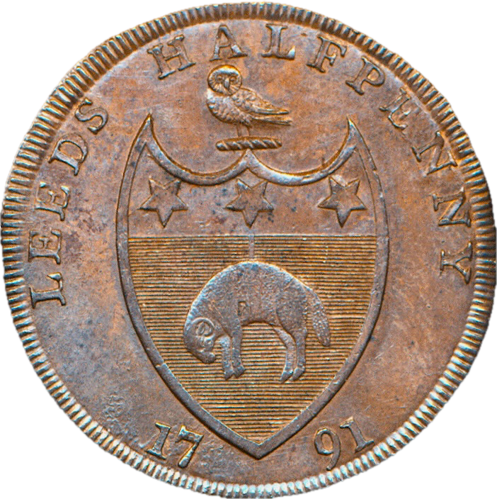 Yorkshire D&H 55 Leeds 1791 Conder Halfpenny