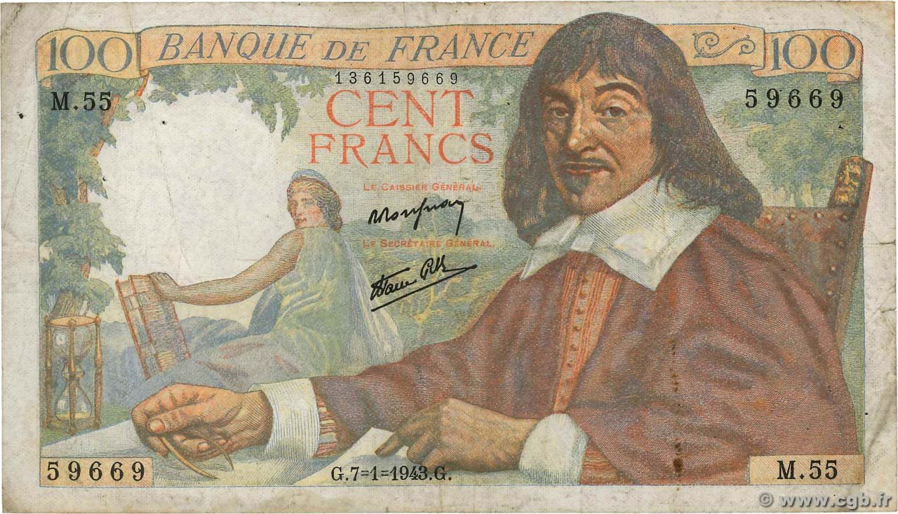 FRANCE P.101b 1943 100Fr F-