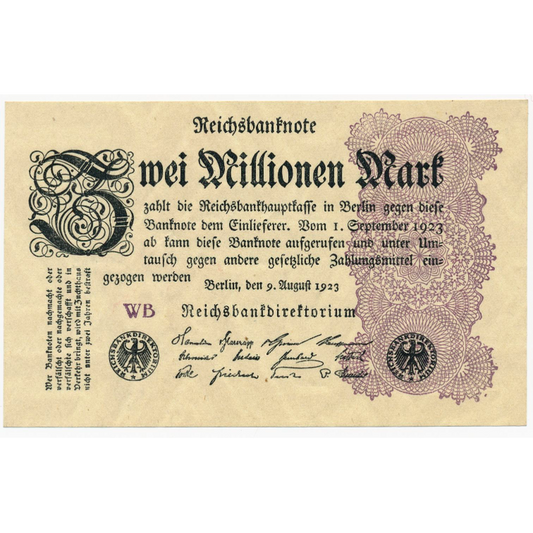 GERMANY P.104a 1923 2,000,000 Mark UNC