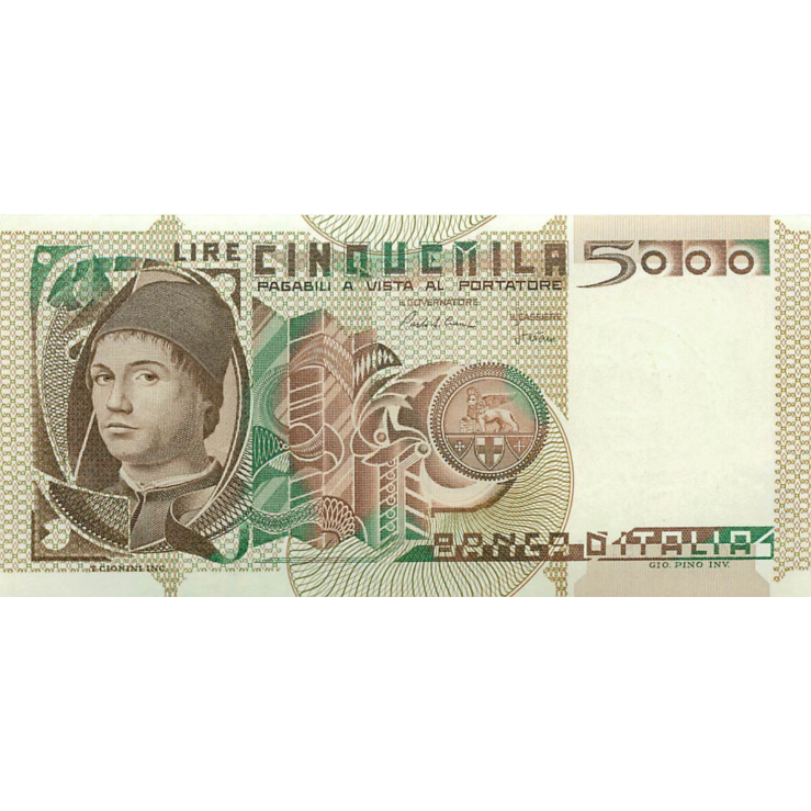ITALY P.105 1980 5,000 Lire UNC