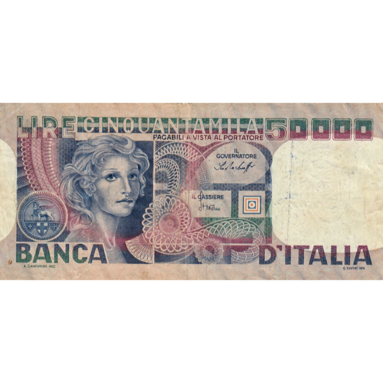 ITALY P.107a 1977 50,000 Lire VF