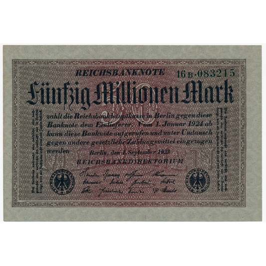 GERMANY P.109a 1923 50,000,000 Mark UNC