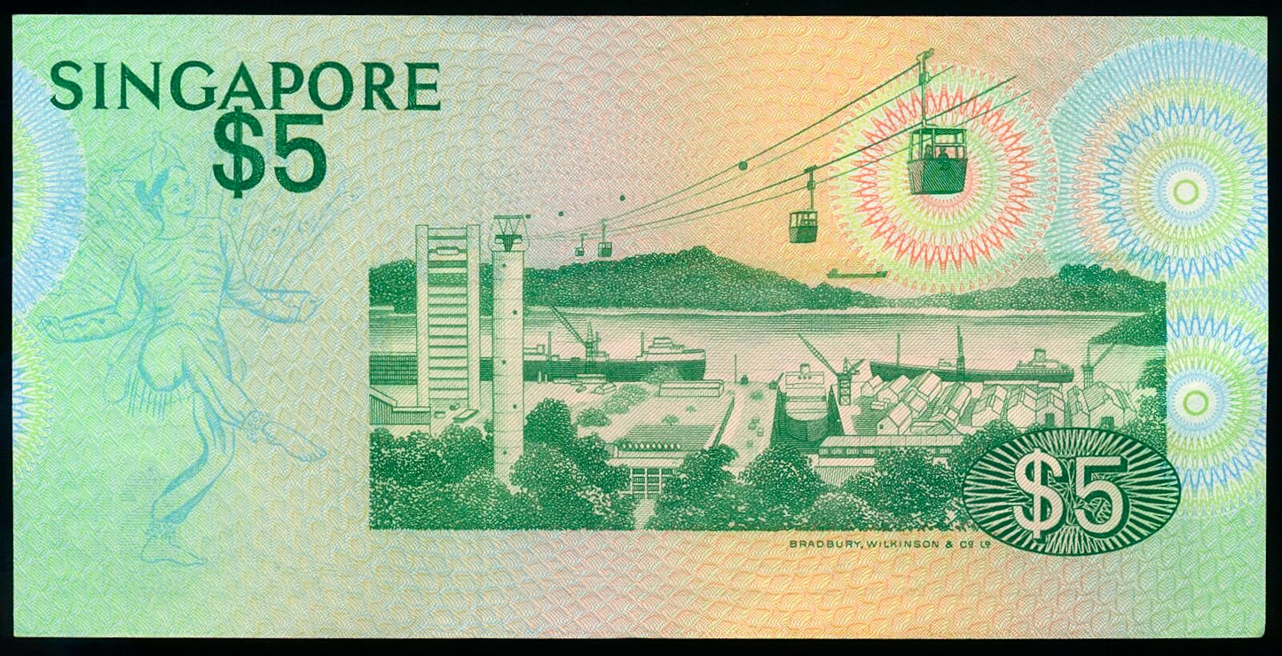 SINGAPORE P.10 1979 5 Dollar UNC