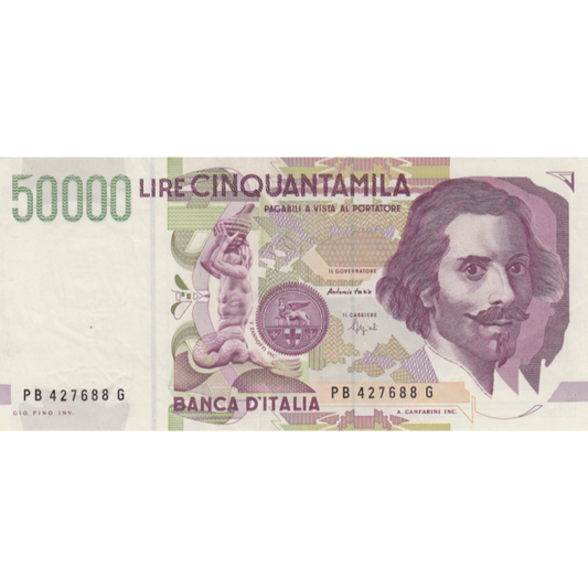 ITALY P.116b 1992 50,000 Lire EF