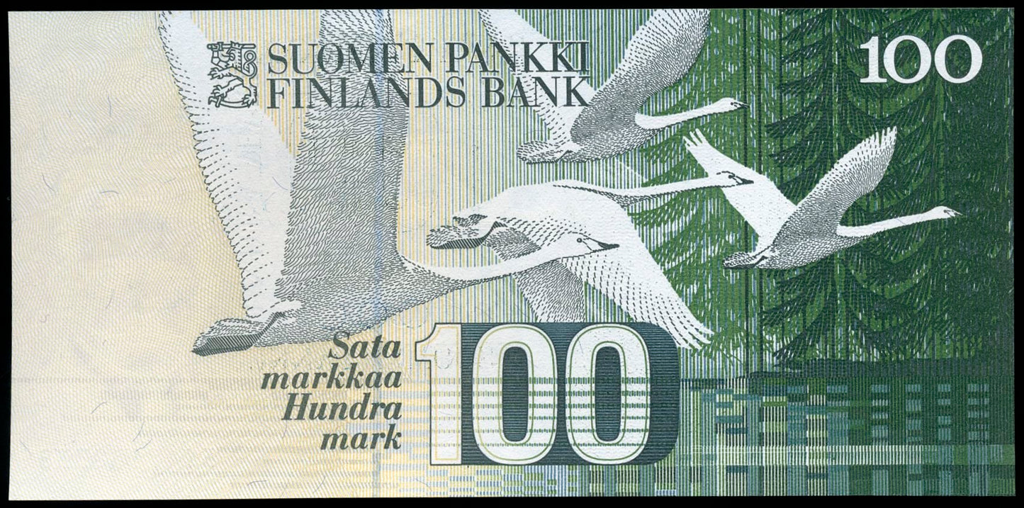 FINLAND P.119a 1986 100 Markkaa UNC