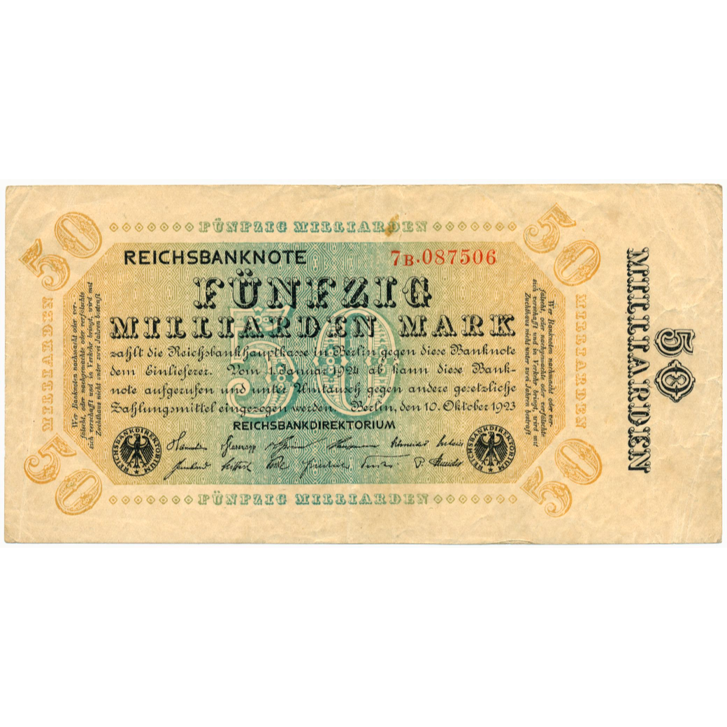 GERMANY P.119b 1923 50,000,000,000 Mark NVF