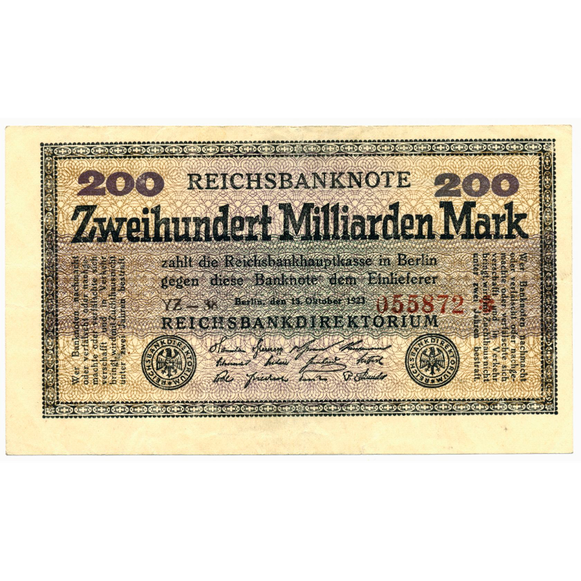 GERMANY P.121a 1923 200,000,000,000 Mark EF