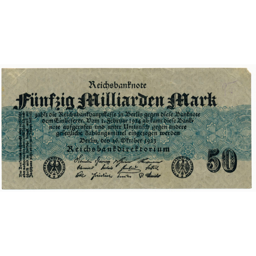 GERMANY P.125a 1923 50,000,000,000 Mark NVF