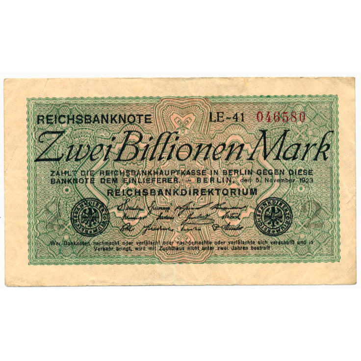 GERMANY P.135a 1923 2,000,000,000,000 Mark AVF
