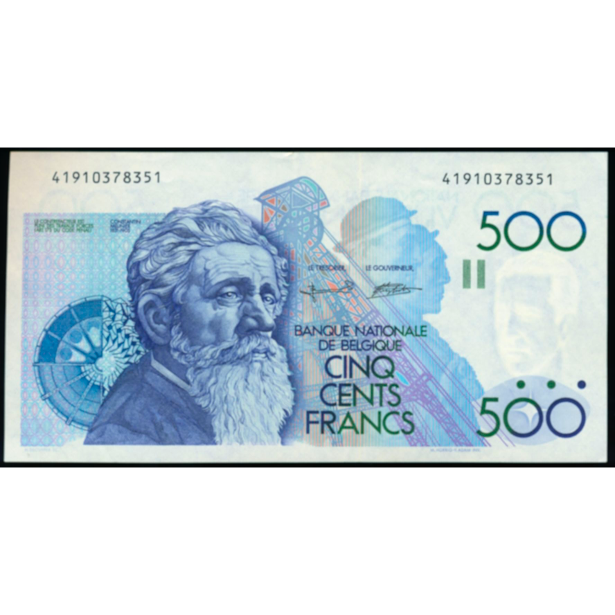 BELGIUM P.141a 1980 500 Francs EF