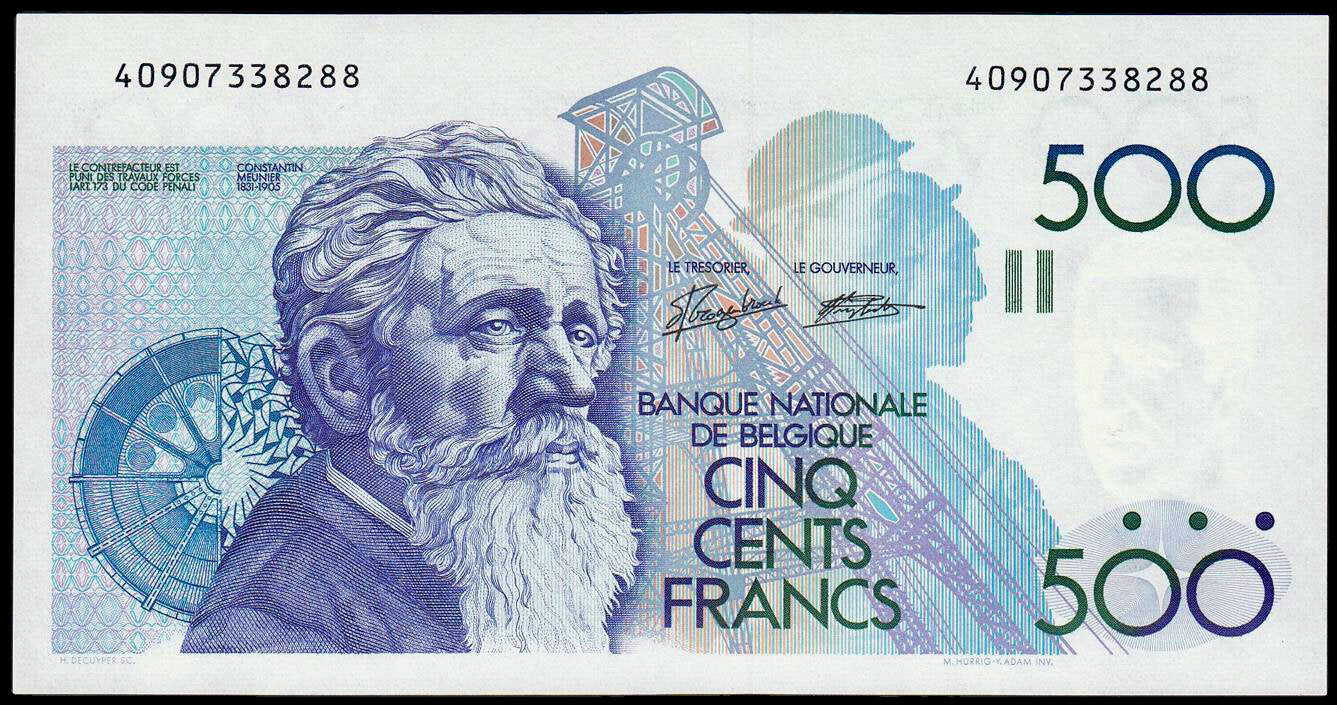 BELGIUM P.143a 1982-1998 500 Francs UNC