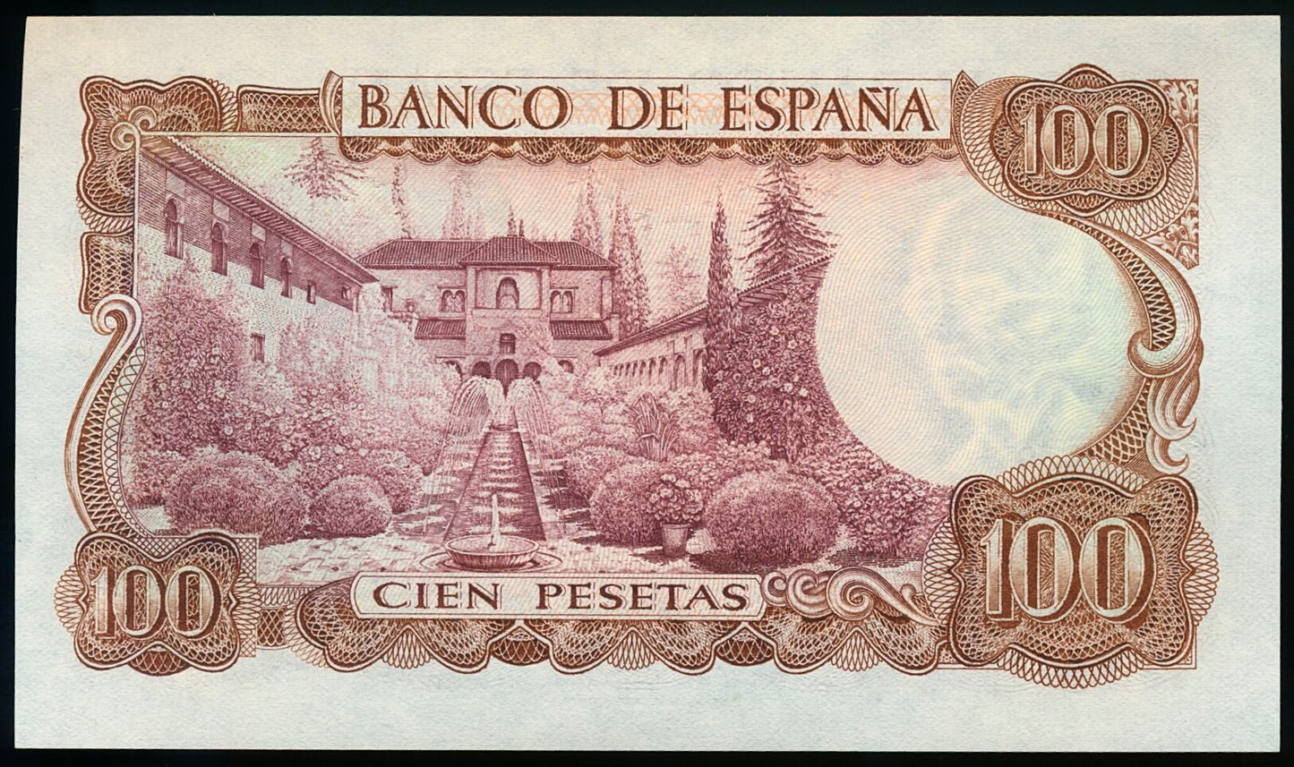 SPAIN P.152a 1970 100 Peseta UNC