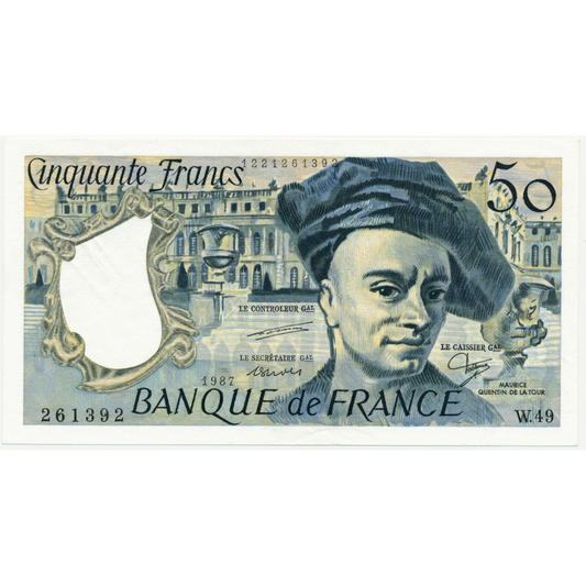 FRANCE P.152c 1987 50Fr Ferman, Dentaud, Charriau AUNC