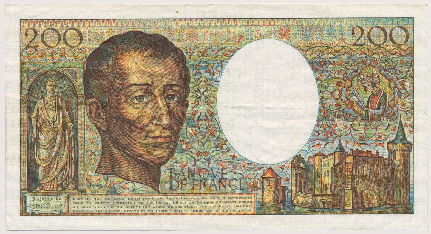 FRANCE P.155b 1987 200Fr Strohl, Ferman, Dentaud AUNC