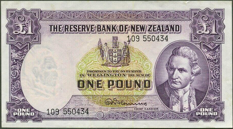 NEW ZEALAND P.159d 1940-1967 £1 NEF