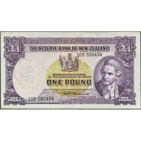 NEW ZEALAND P.159d 1940-1967 £1 NEF