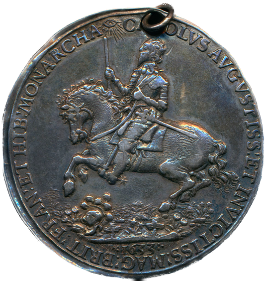 1633 Return to London of Charles I 43mm silver medal MI 266/62 E124b GVF