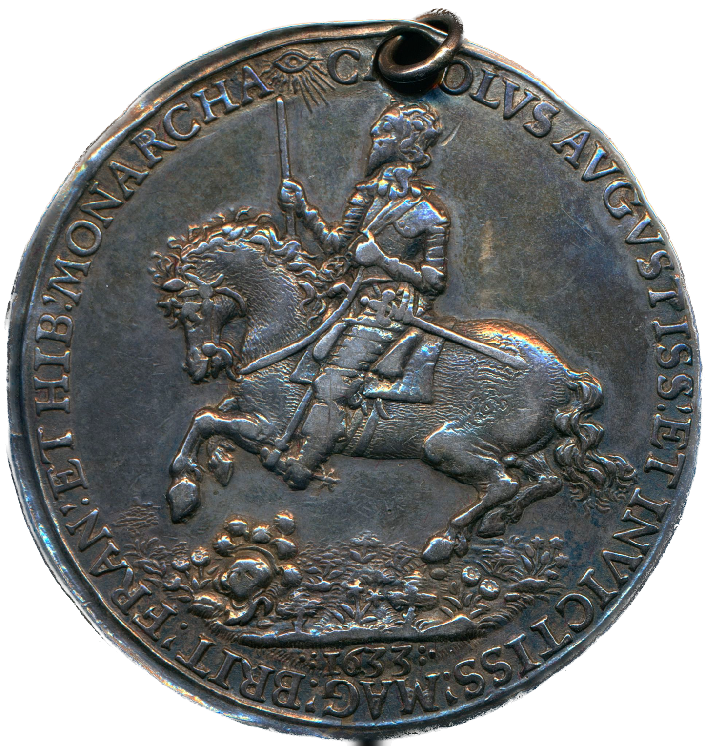 1633 Return to London of Charles I 43mm silver medal MI 266/62 E124b GVF