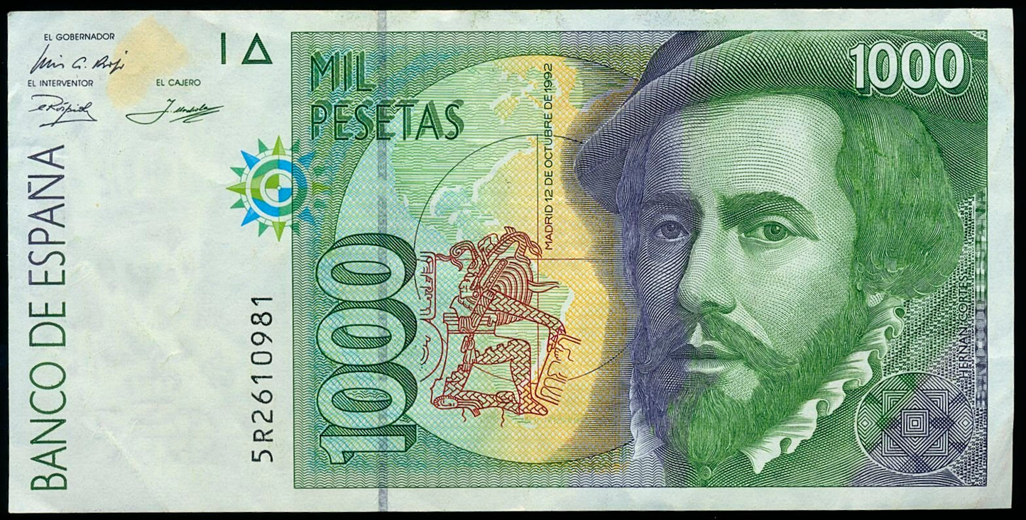 SPAIN P.163 1992 1000 Peseta NEF