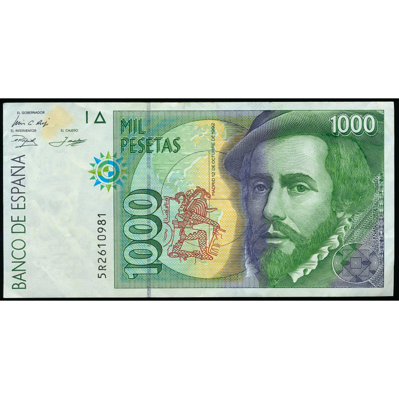 SPAIN P.163 1992 1000 Peseta NEF