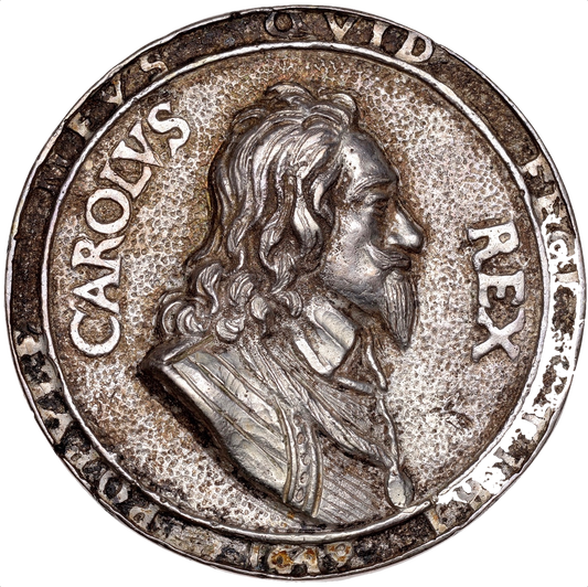 1649 Charles I death and memorial 57mm silver medal MI 349/208 E161 GVF