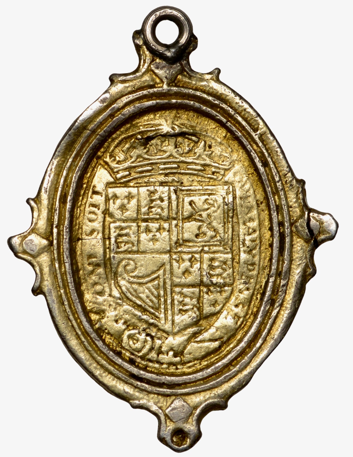 1642 (c) Royalist silver-gilt badge 27mm MI 361/235 VF
