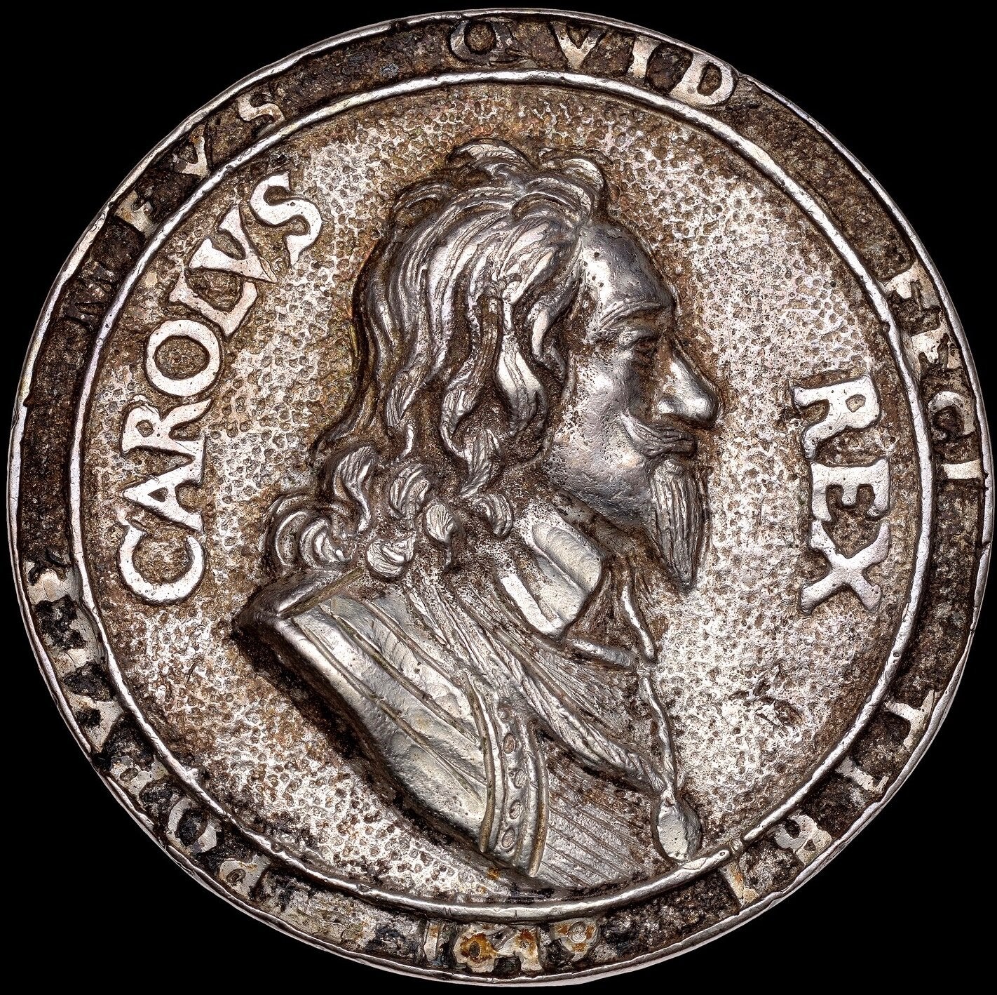 1649 Charles I death and memorial 57mm silver medal MI 349/208 E161 GVF