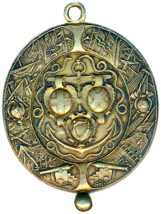 1653 Naval Reward (electrotype copy) 71mm gilt bronze medal MI 400/28 E185 EF