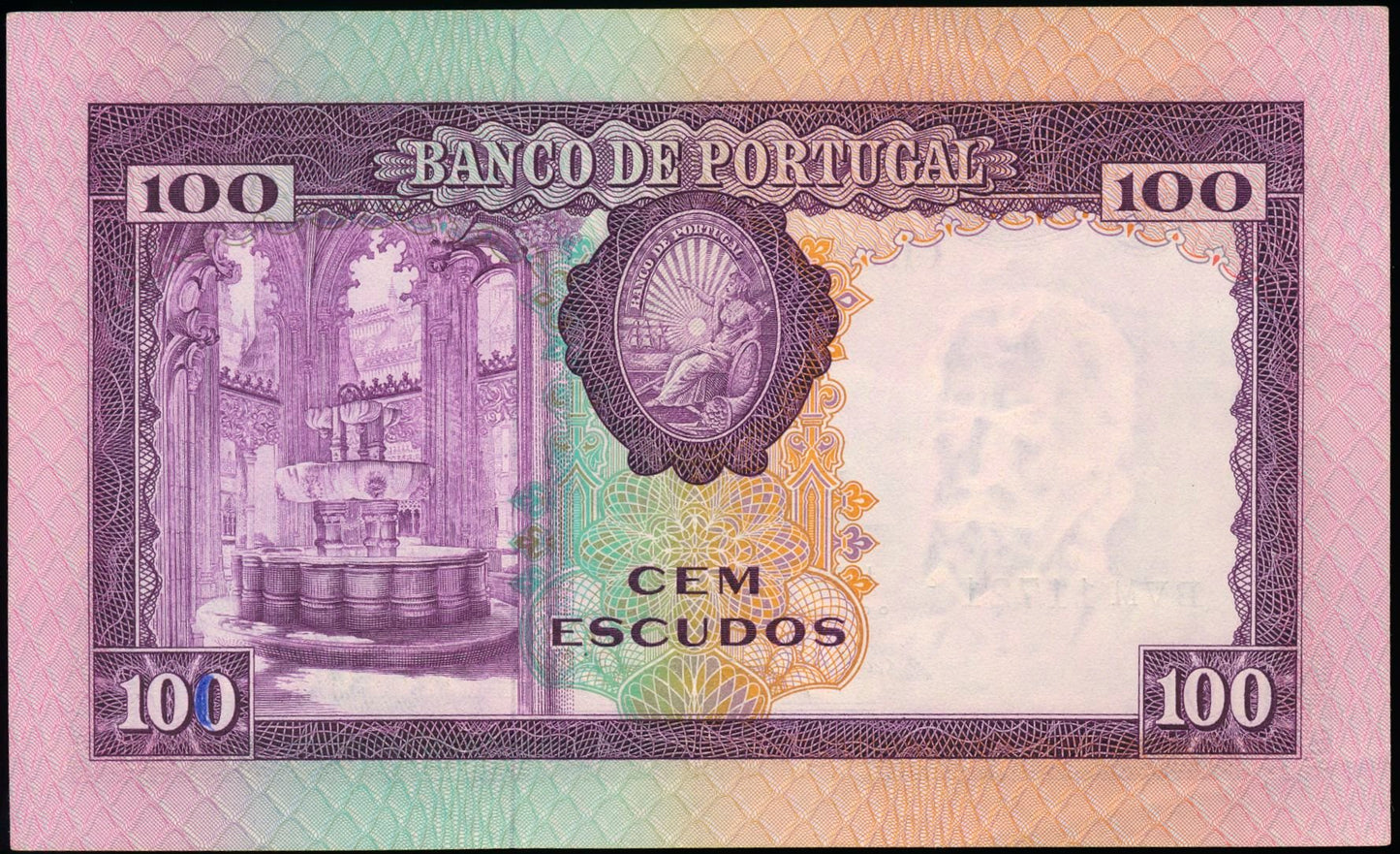 PORTUGAL P.165 1961 100 Escudos AUNC 55 EPQ