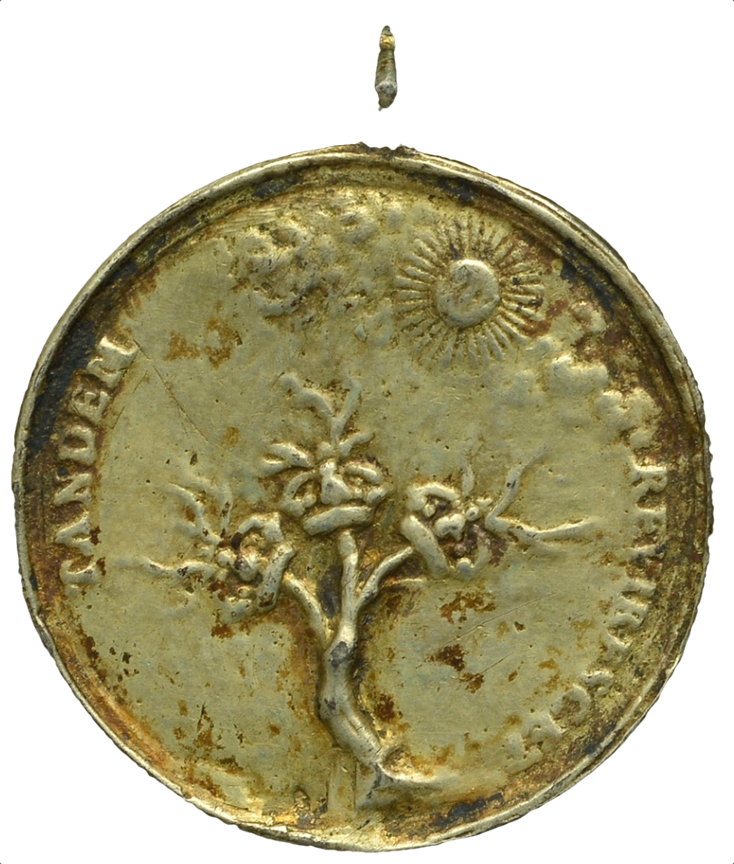 1660 Charles II Restoration gilt silver medal 35mm MI 453/38 E215b VF