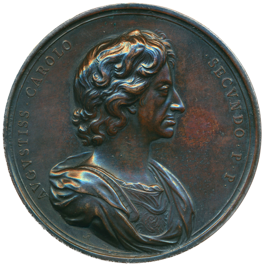 1660 Charles II Restoration bronze medal 63mm MI 460/54 E214 EF