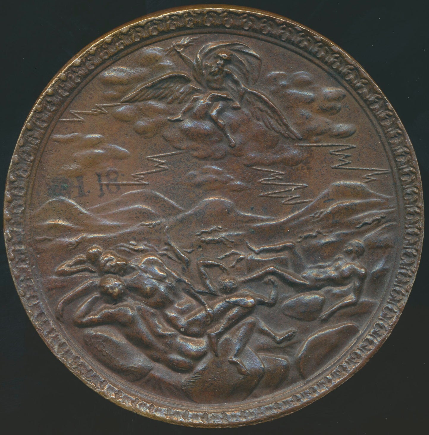 1660 Charles II Restoration bronze medal 64mm MI 458/50 E213 GVF