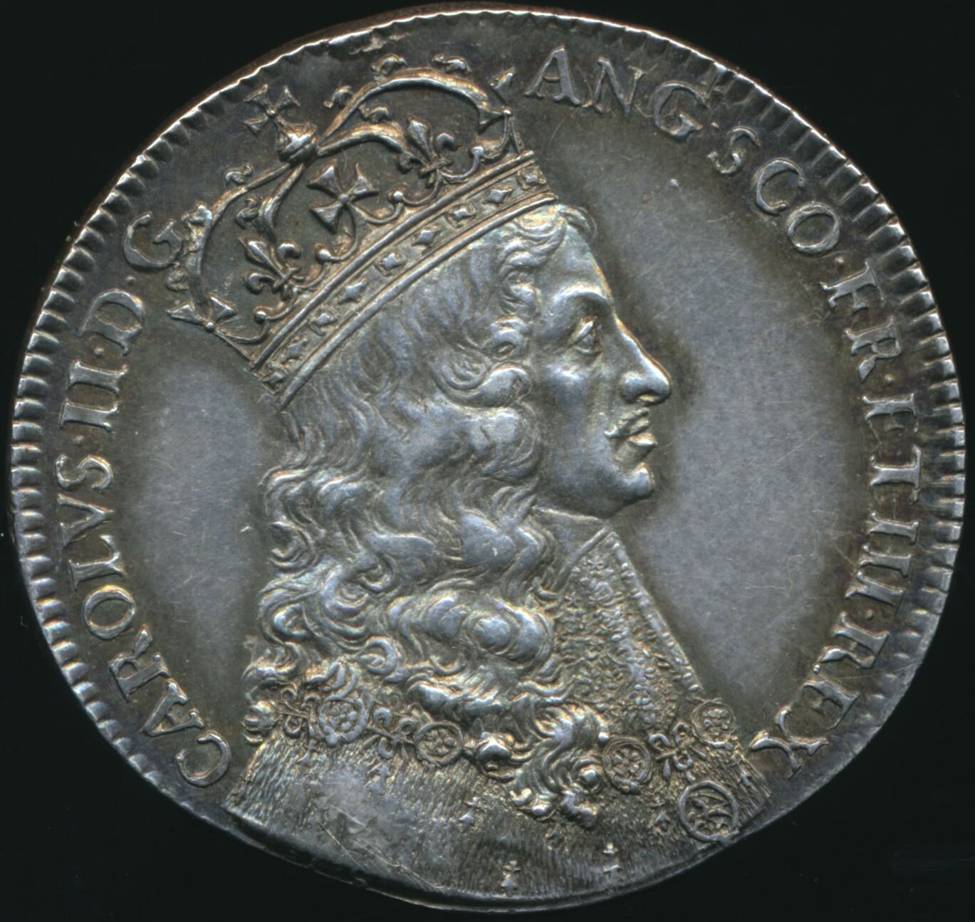 1661 Coronation of Charles II 29mm silver medal E221 MI 472/76 EF