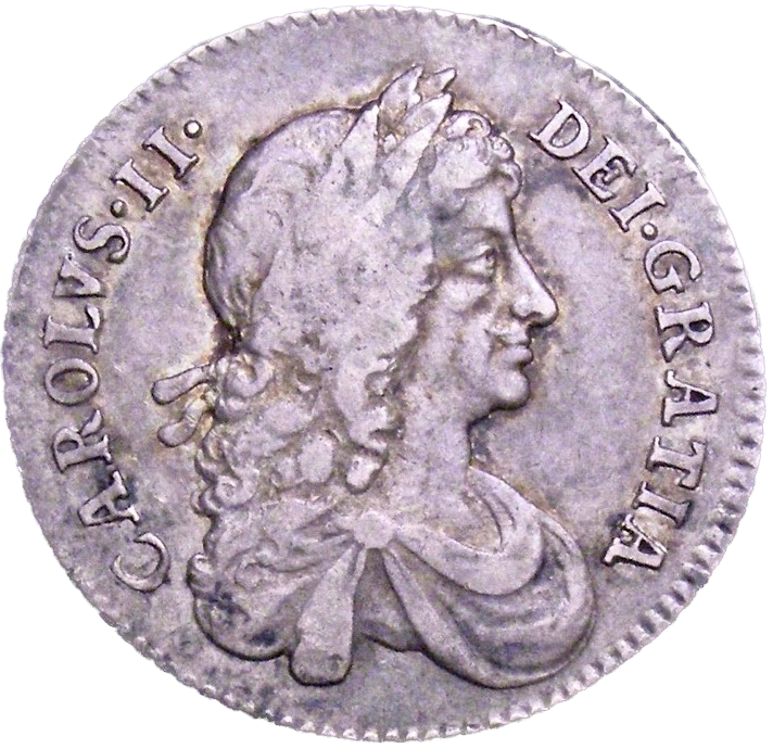 1668/7 Shilling Second bust S3375 ESC 513 Very rare (R2) AVF