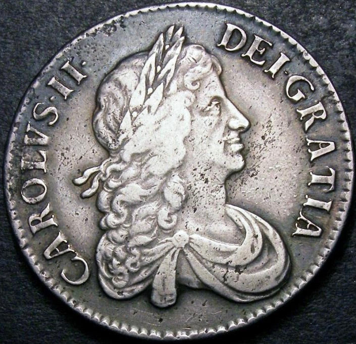 1671 Crown Second bust variety S3357 ESC 382 Second bust variety VF