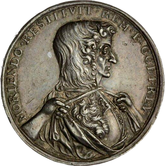 1678 Murder of Sir Edmundbury Godfrey 39mm silver medal MI 577/247 E257a