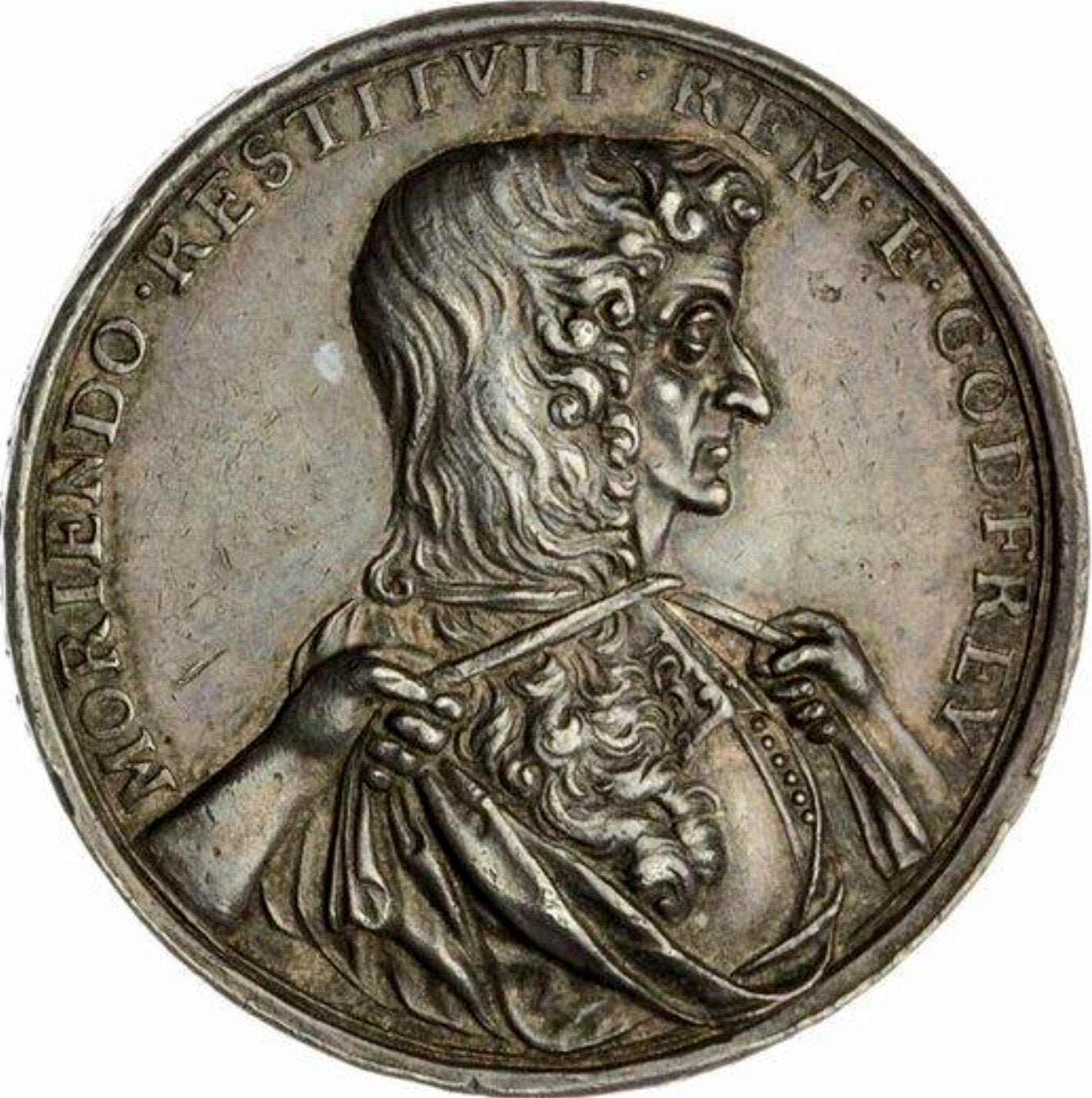 1678 Murder of Sir Edmundbury Godfrey 39mm silver medal MI 577/247 E257a