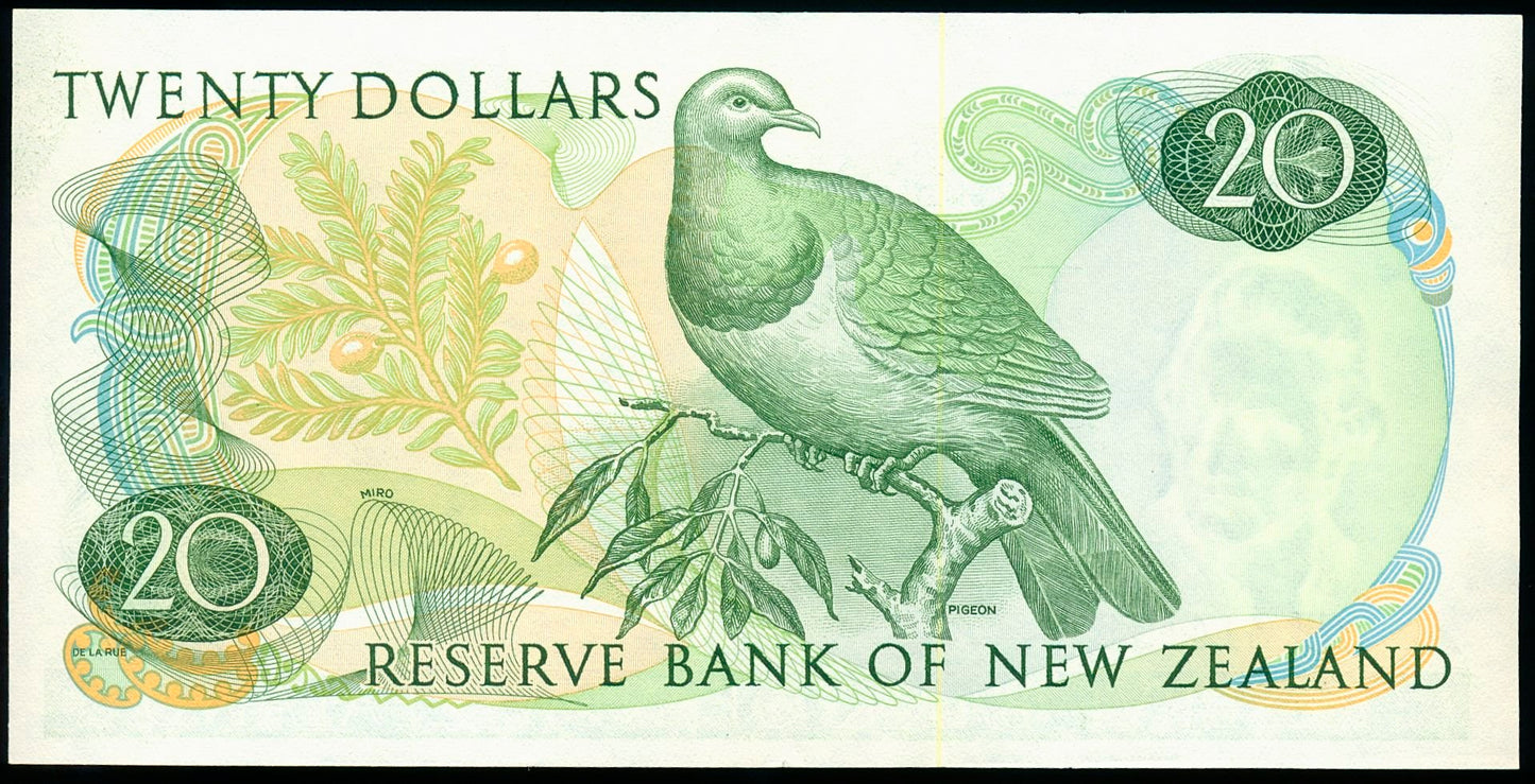 NEW ZEALAND P.167d 1977-1981 $20 CHOICE AUNC 58 EPQ