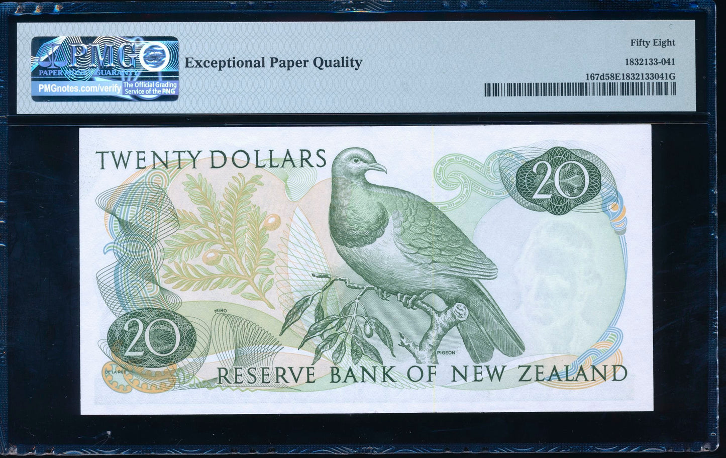 NEW ZEALAND P.167d 1977-1981 $20 CHOICE AUNC 58 EPQ