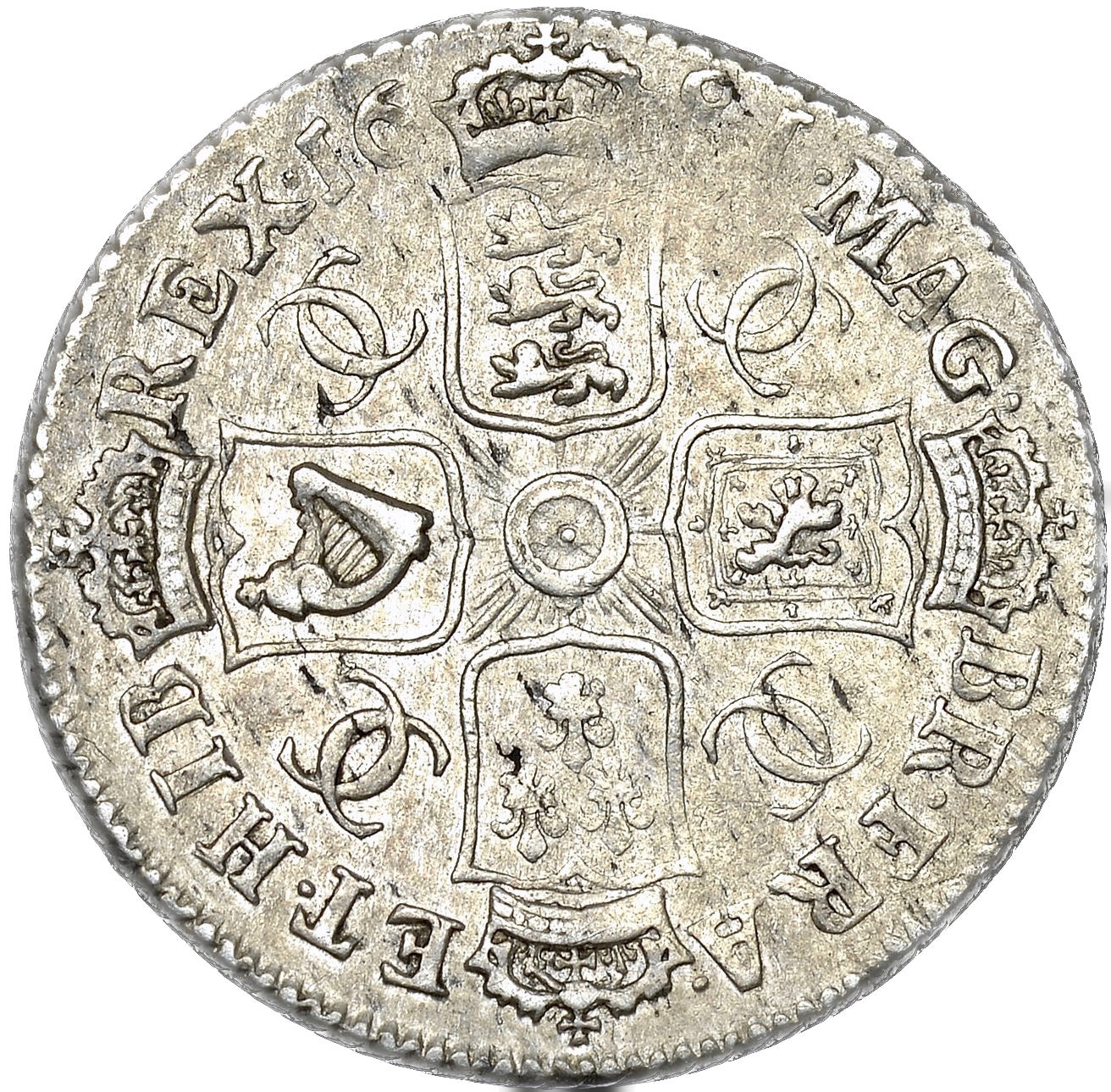 1681 Shilling Second bust S3375 ESC 553 Extremely rare (R3) VF